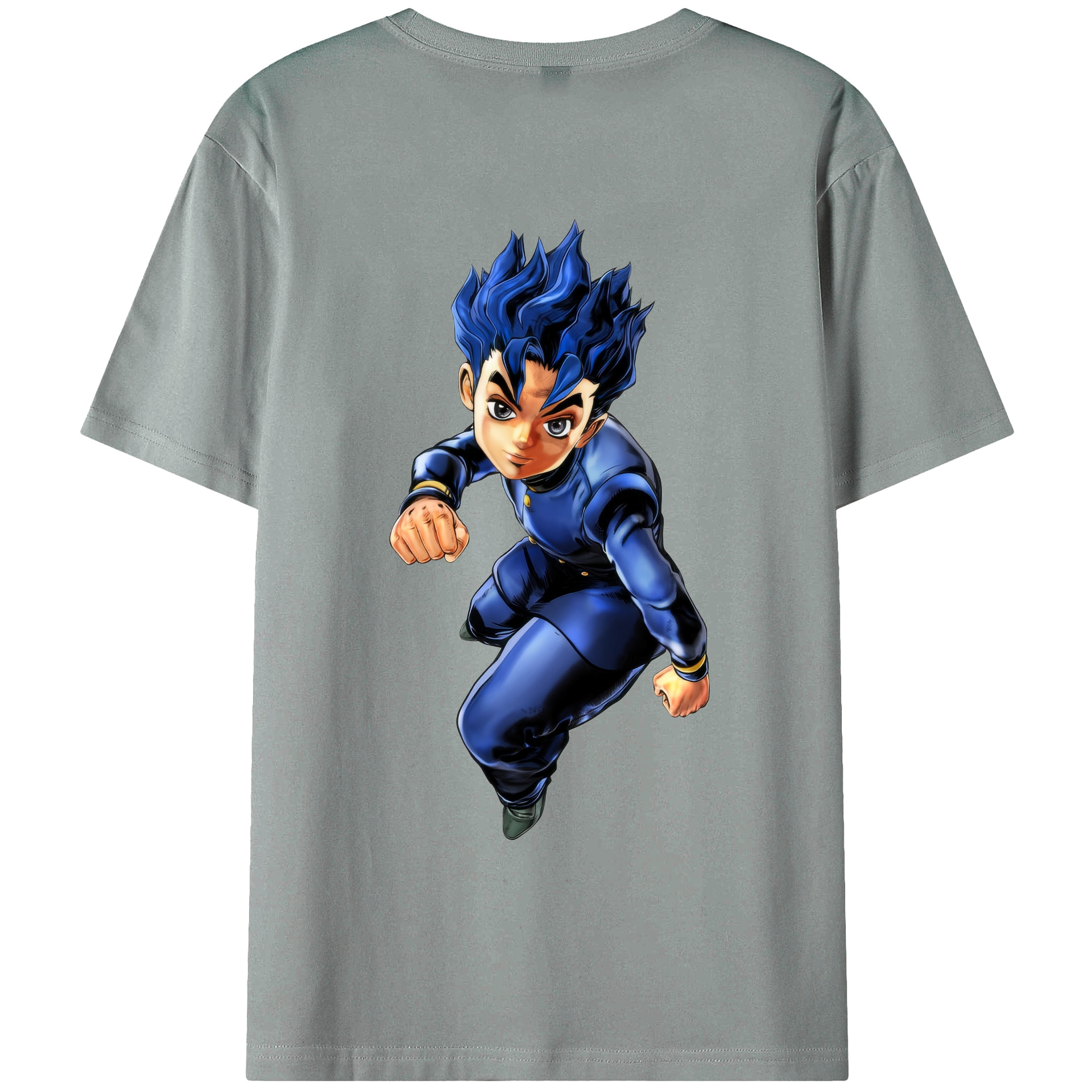 （画像用） ジョジョの奇妙な冒険 広瀨康一 JoJo's Bizarre Adventure Hirose Koichi 綿100％ メンズ半袖Tシャツ（バックプリント） 通気性